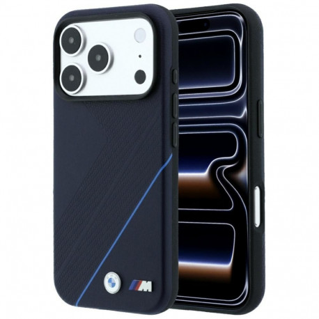 BMW BMW M Tire Track Blue Line MagSafe Case for iPhone 18 Pro / 17 Pro - Navy Blue