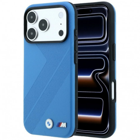 BMW BMW M Tire Track Metal Logo MagSafe Case for iPhone 18 Pro Max / 17 Pro Max - Blue