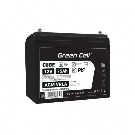 Green Cell AGM12V75AH-J UPS battery Sealed Lead Acid (VRLA) 12 V 75 Ah