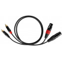 Cabletech cable XLR - 2xRCA 1m
