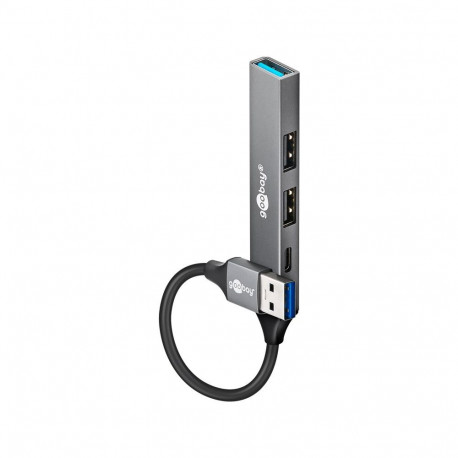 USB 3.2 hub: 2x USB 2.0, 1x USB 3.2, 1x USB-C, Slim, hall