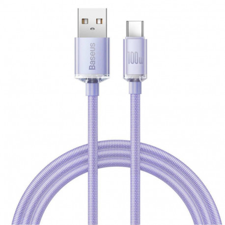 Baseus - Baseus CAJY000405 Crystal Shine Series Data Cable USB - USB-C 100W 1,2m Purple