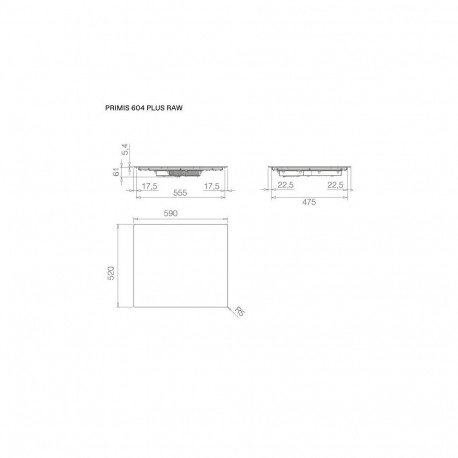 Induction Cooktop - Elica Black Zone Black Induction Hob, 4 Zones, 10 Power Levels, Black