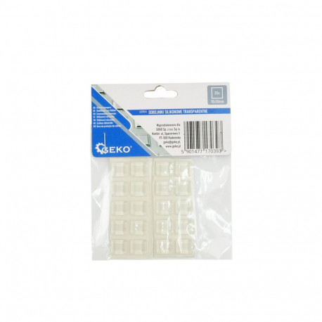 Pašlīmējoši silikona aizsargi mēbelēm, 10x10mm, 20 gab., G29824, GEKO