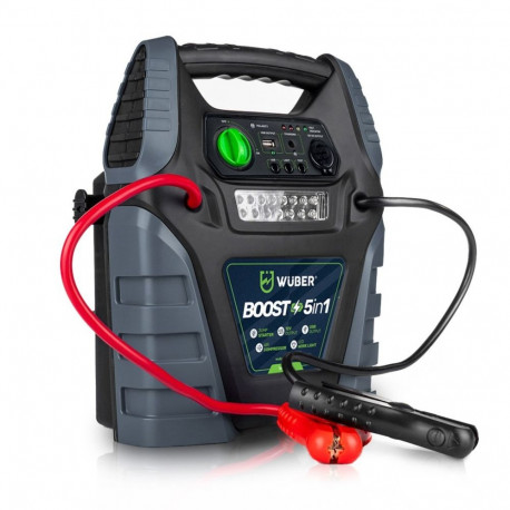 Car Jump Starter - WUBER W14270 5-in-1 Booster Compressor 400 A 900 A Black Grey