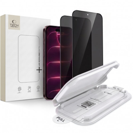 SZKŁO PRYWATYZUJĄCE TECH-PROTECT ONETOUCH SET SPY+ 2-PACK IPHONE 18 PRO PRIVACY