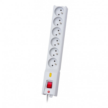Listwa przeciwprzepięciowa LX 610, 1L, 3,0m, szara