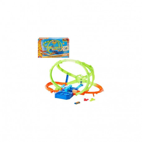 Hot Wheels Stunt Tracks Hypersphere Crash with 1 Die-Cast Car in 1:64 Scale