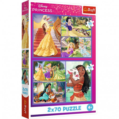 TREFL DISNEY PRINCESS puzzle set Fairytale Days, 2x70 pcs