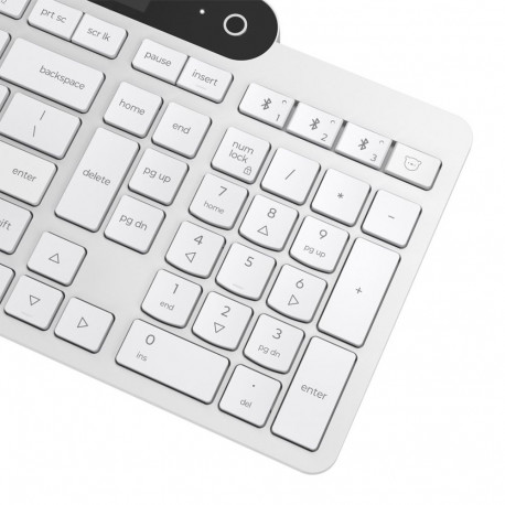Keyboard - Lenovo 800 Self-Charging Bluetooth, US English, White Black