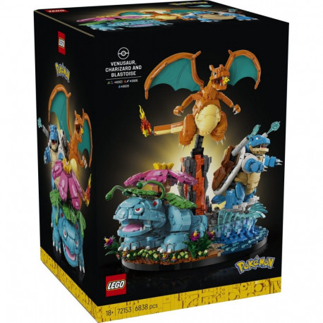 Pokémoni klotsid 72153 Venusaur, Charizard ja Blastoise