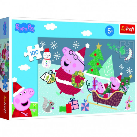 TREFL PEPPA Puzzle Christmas, 100 pcs
