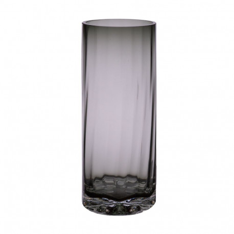 Vase WELLS D10xH29cm glass, grey