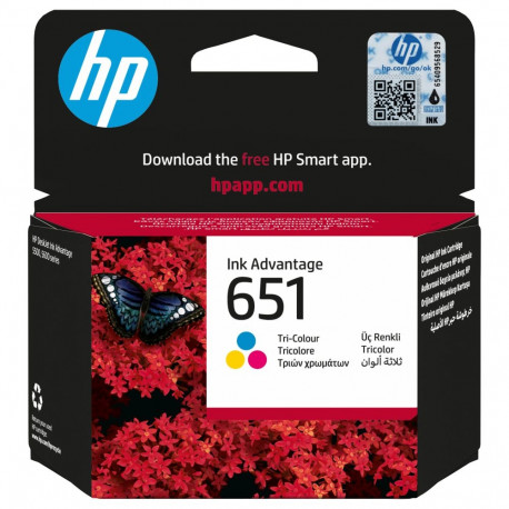 HP tindikassett NO 651, kolmevärviline