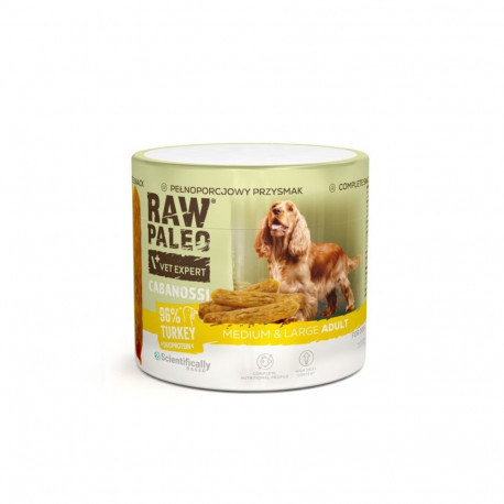 VETEXPERT koeramaius Raw Paleo Cabanossi kalkunile, keskmistele ja suurtele koertele 100g