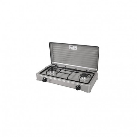 STELLA STKGS-02 Silver Countertop 61 cm Gas 2 zone(s)