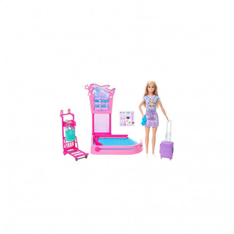 Barbie ‘Malibu’ Travel Doll, Baggage Claim Playset & Accessories