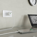 Puro USB laadija Prolite 25W USB-A/USB-C + kaabel, valge