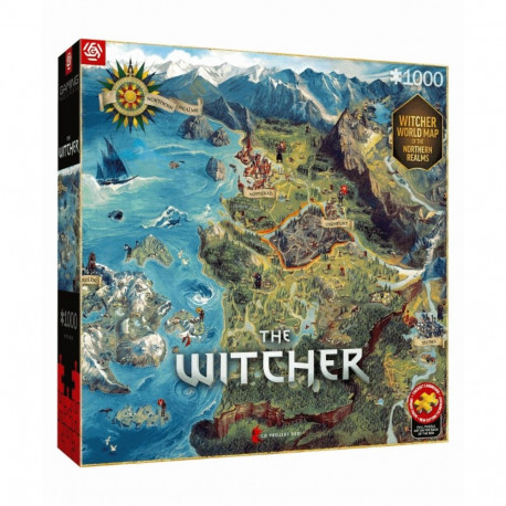 Puzzle - Cenega Publishing The Witcher: Northern Realms Map 1000-Piece Jigsaw Puzzle