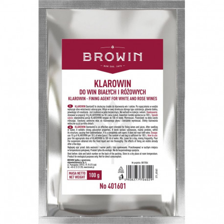 Browin wine clarifier Klarowin 401601, 100 g, sodium and potassium bentonite