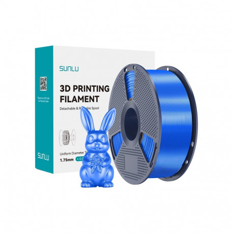 3D Printing Filament - Sunlu PLA+ Silk Filament, High Dimensional Accuracy ±0.02 mm, Blue