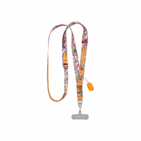 Phone Strap - PGYTECH LinkGo Adjustable Durable Accessory With Lens Cloth, Modern Art Design