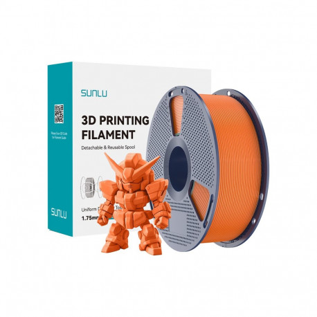3D Printing Filament - Sunlu PLA+ 2.0 1.75 mm, ±0.02 mm Tolerance, Up To 300 mm/s - Sunny Orange