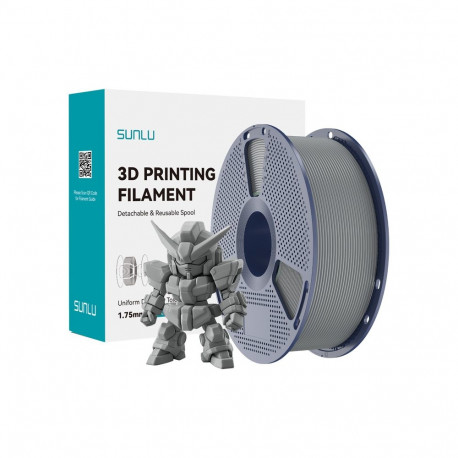 3D Printing Filament - Sunlu PLA+ 2.0 1.75 mm, ±0.02 mm Tolerance, Gray