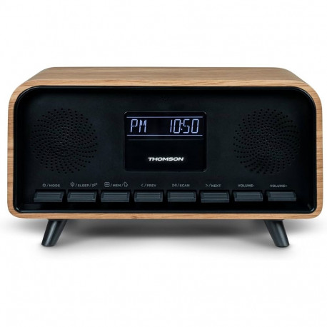 Alarm Clock Radio - THOMSON CT600 30W Retro Bluetooth Speaker Radio Alarm Clock