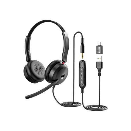 Headphones - ONIKUMA X81 Gaming Headset, Flexible Mic, USB-C, 3.5mm, Black