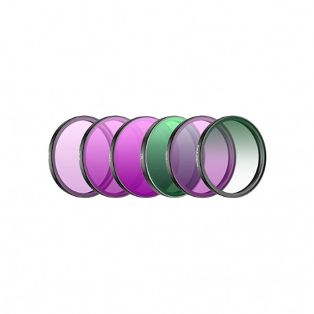 Camera Lens Filter - Sunnylife OA6-FI109 Filter Set for DJI Osmo Action 6: ND8, ND16, ND32, ND64, CP