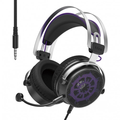 Headphones - Fifine H18 Wired Gaming Headset 53mm Drivers Black