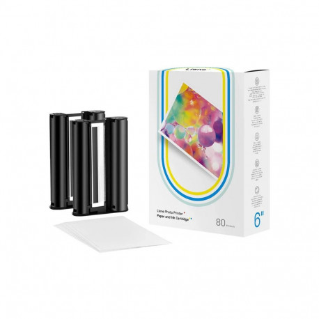 Printing Paper - Liene Amber 4x6" Photo Paper 80 Sheets, 2 Ink Cartridges