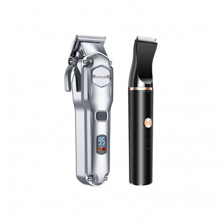 Pet Grooming Kit - Oneisall RFC-676 + P20 Clipping Set, Rechargeable, Quiet