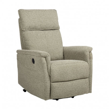 Recliner armchair LEVON with electric lifting mechanism, green