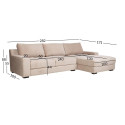 Corner sofa HERDIS RC, beige