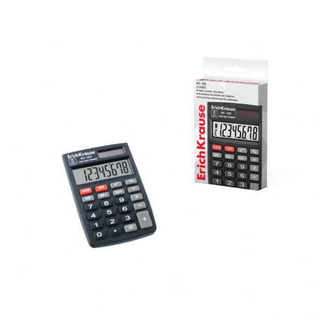 Pocket electronic calculator 8-Digit ErichKrause PC-101 Classic, black (box 1 pc.)