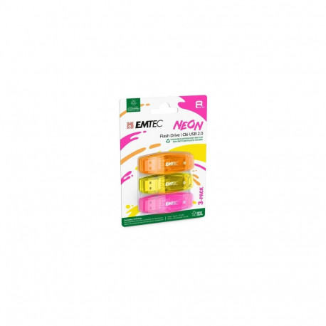 EMTEC USB2.0 C410 8GB Neon 3 pcs