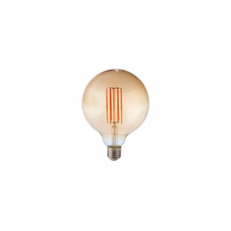 Visional LED Dimmable filament bulb E27, G125, 12W, 1320lm, 3000K, 360, amber