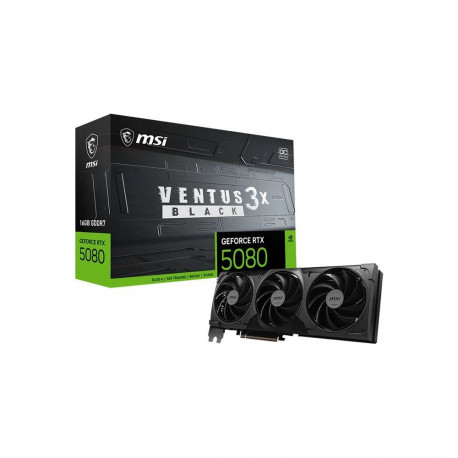 MSI graafikakaart GeForce RTX 5080 16G VENTUS 3X OC, NVIDIA, 16GB, GeForce RTX 5080, GDDR7, HDMI-por