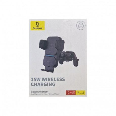 Baseus Baseus Wisdom induction charger car phone holder for sticky note black (CGZX000001)
