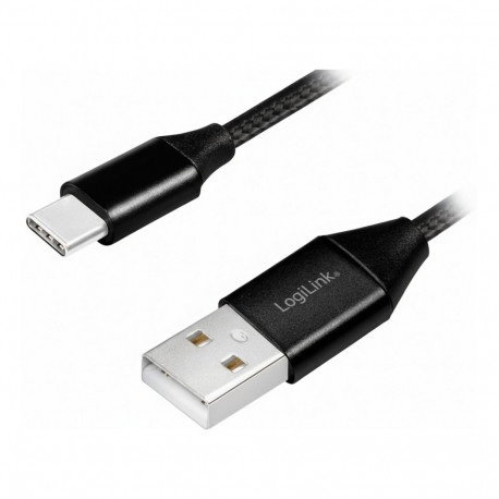 "USB A > C 2.0 (ST-ST) 1m Adapterkabel Schwarz"