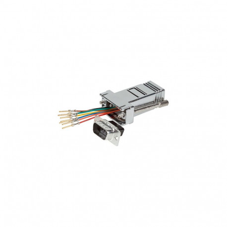 "EFB Modular-Adapter D-Sub09 Stecker / RJ45 Buchse, metallisiertes Gehuse"