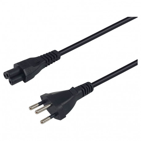 "Equip Stromkabel T12 ->C5 Bu/St schwarz 5.00m PVC"