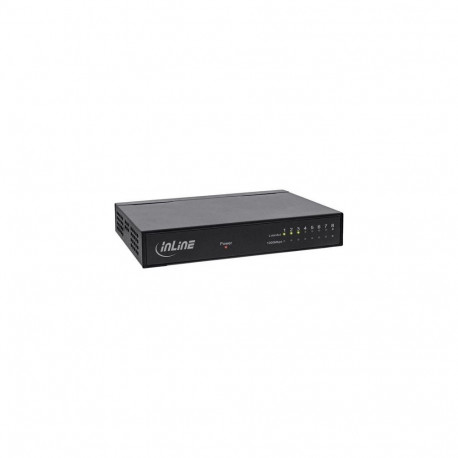 InLine Network Switch 8-Port, 1Gb/s, Desktop, Metal, fanless, shielded ports