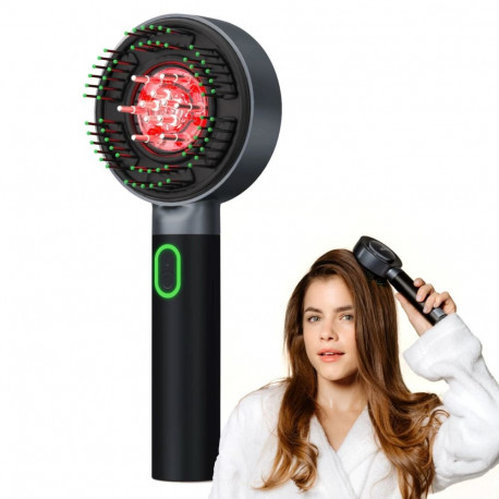 Scalp Massager - RENPHO WMC01 LED With EMS, Kneading, 6 Levels, Serum Dispenser, Black