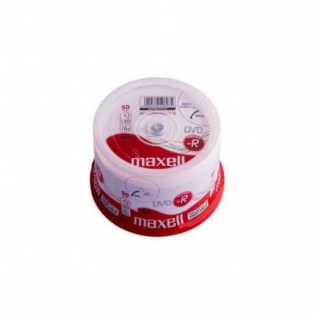 DVD-R Disc - Maxell Printable Cake50 4.7GB 16X Full Face Inkjet Printable White