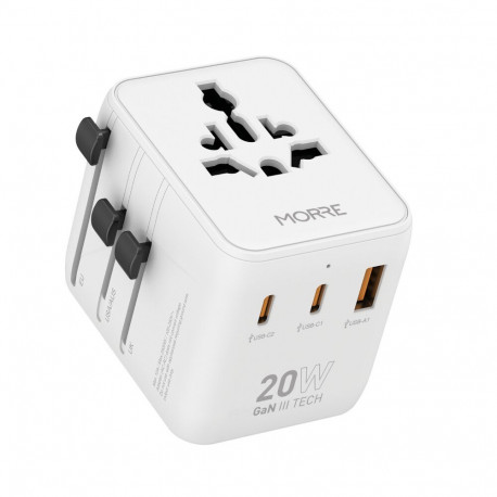 Adapter - Morre M470 20W 2xUSB-C 1xUSB-A Travel Charger Black