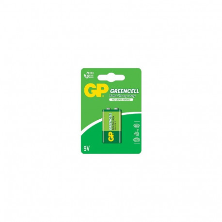 Battery - GP GreenCell 6F22 9V Zinc-Chloride 1Bl