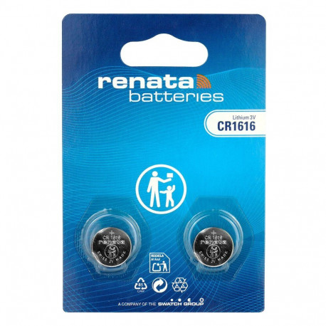 Battery - Renata CR1616 3V 50 mAh 2 Pieces